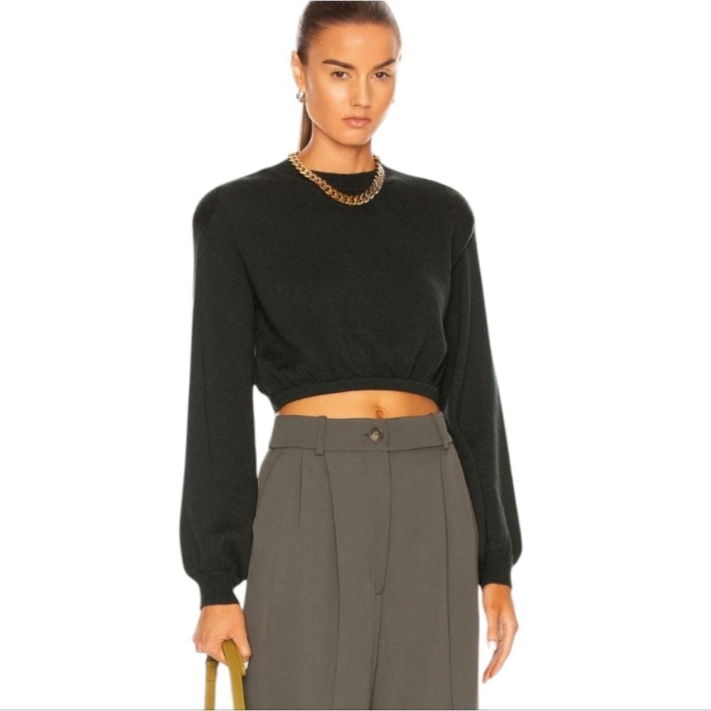 Nwt Atoir The Storm Knit Sweater Atlantic Green Cropped Dark Evergreen Wool S